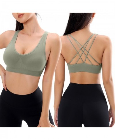 Women's Solid Color Seamless Thin Belt Thin Elastic Casual Bottom Bra Yoga Underwear Teen Workout Clothes Tops Size Small $23...