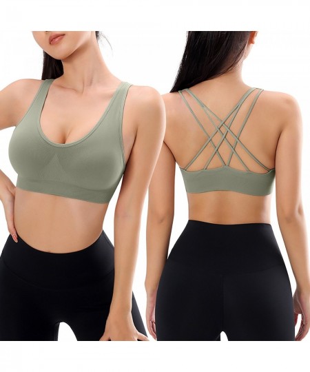 Women's Solid Color Seamless Thin Belt Thin Elastic Casual Bottom Bra Yoga Underwear Teen Workout Clothes Tops Size Small $23...