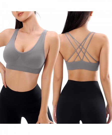 Women's Solid Color Seamless Thin Belt Thin Elastic Casual Bottom Bra Yoga Underwear Teen Workout Clothes Tops Size Small $23...