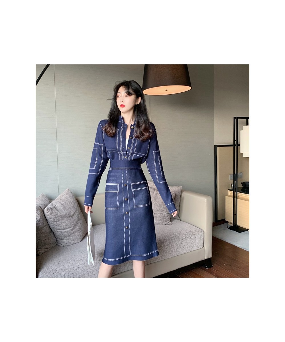 Fashion Women's Clothes Korean Knitted Coat Jacket Warm Comfortable Soft Slim + High Waist Skirt 2 Pieces set Suit $58.76 - S...