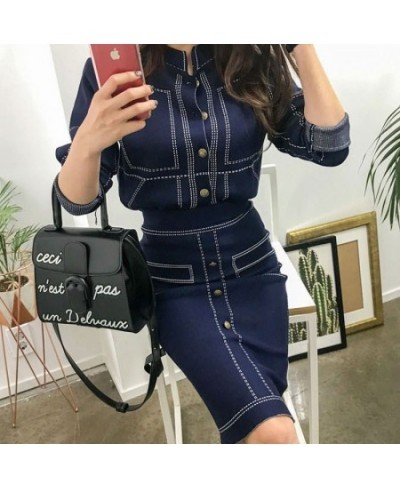 Fashion Women's Clothes Korean Knitted Coat Jacket Warm Comfortable Soft Slim + High Waist Skirt 2 Pieces set Suit $58.76 - S...