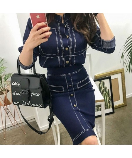 Fashion Women's Clothes Korean Knitted Coat Jacket Warm Comfortable Soft Slim + High Waist Skirt 2 Pieces set Suit $58.76 - S...