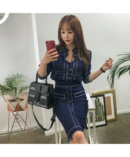 Fashion Women's Clothes Korean Knitted Coat Jacket Warm Comfortable Soft Slim + High Waist Skirt 2 Pieces set Suit $58.76 - S...