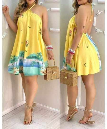 Explosive fashion new products women's sling hanging neck dress women $36.33 - Dresses