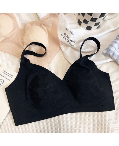 Only A Bra 2022 Summer New Cool Facial Mask Brassiere Breathable Wireless Bralette Thin Cup Seamless Underwear Women Sexy $31...