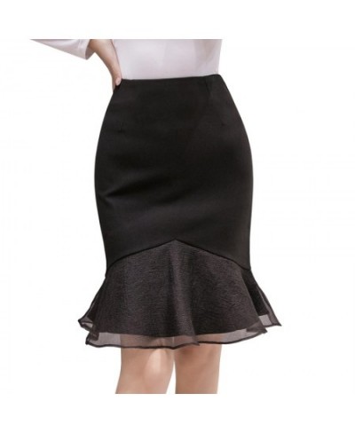 Women Bodycon Black Mini Skirts 2023 Fashion Korean Style High Waist Office Pencil Skirt Elegant Ruffles Harajuku Mujer Falda...