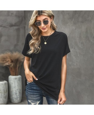 2022 New Summer Women High Quality Cotton Tshirts Fashion Causal Slim Ladies Tshirts $52.87 - Women Tops