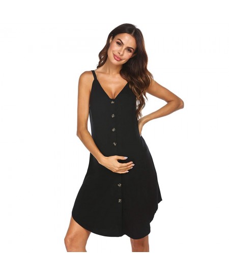 Pregnancy Dress Nightgown Breastfeeding Sleepwear Sleeveless Nightdress Women's Maternity Dress Pajama Dress Maxi Clothes $30...