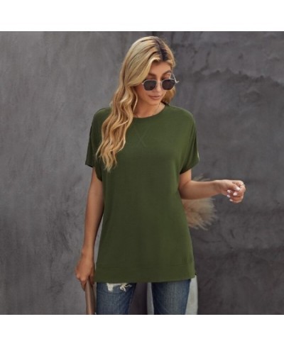 2022 New Summer Women High Quality Cotton Tshirts Fashion Causal Slim Ladies Tshirts $52.87 - Women Tops