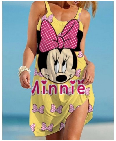 summer Minnie Mickey Mouse Dress Women O Neck sleeveless Casual Beach Sundress Transparent Female Plus Size vestidos 2022 $21...