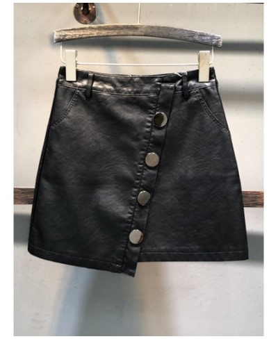 High Street Irregular Pu Leather Skirt Women's Fashion Solid Color Loose A-line Wrap Hip Skirts 2023 Spring New 11XX0947 $50....