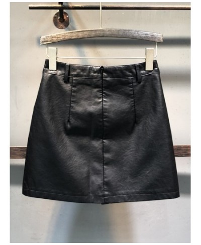 High Street Irregular Pu Leather Skirt Women's Fashion Solid Color Loose A-line Wrap Hip Skirts 2023 Spring New 11XX0947 $50....