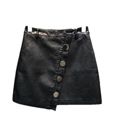 High Street Irregular Pu Leather Skirt Women's Fashion Solid Color Loose A-line Wrap Hip Skirts 2023 Spring New 11XX0947 $50....