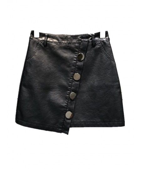 High Street Irregular Pu Leather Skirt Women's Fashion Solid Color Loose A-line Wrap Hip Skirts 2023 Spring New 11XX0947 $50....