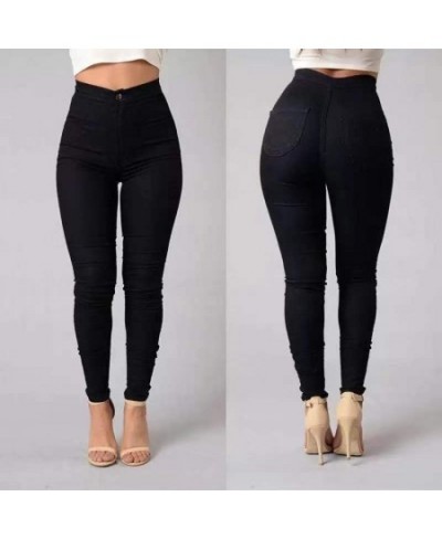 S-4XL Boyfriend Jeans Oversize Pants For Women Skinny Slim Fit 2022 Autumn Mom High Waist Stretch Straight Black Jeans Vintag...