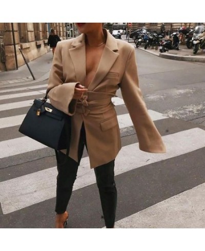 Office Ladies Blazer Dress Women Suits with Belt Outerwear Women's Jackets 2022 Long Sleeve Elegant White Black Jacket Female...