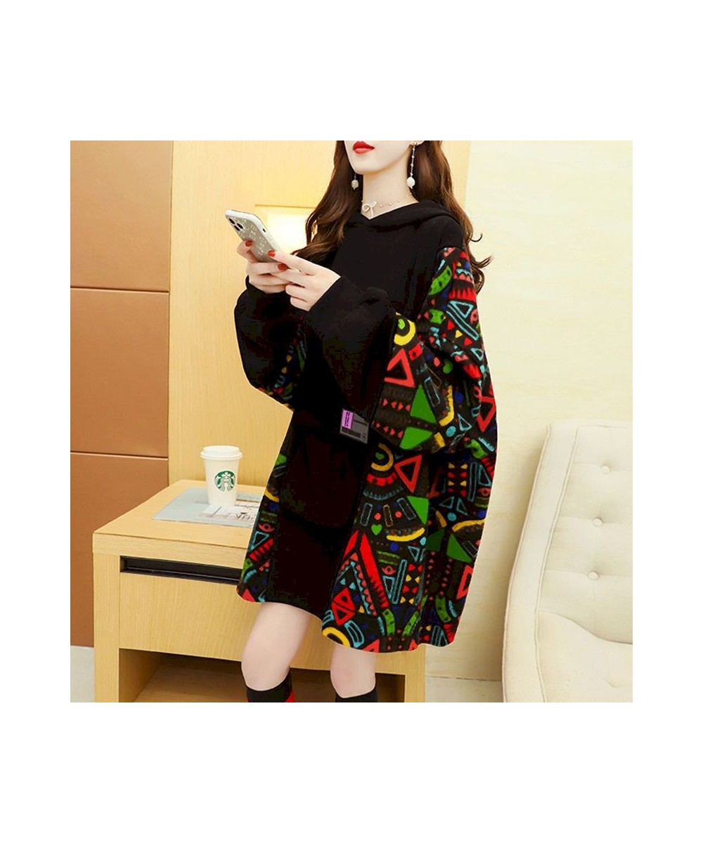 Fashion Hoodies Women Autumn Winter Trendy Hooded Jackets Korean Style Loose Plus Velvet Thickened Hoodie Casual Mid-length $...