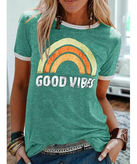 Tshirts Women T Shirt 2022 Summer Short Sleeve Harajuku T-shirts Ladies Casual Funny Tee Shirts for Women Graphic Tees Y2k To...