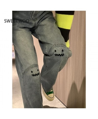 Women Jeans High Waist Straight Baggy Fashion Pants Streetwear Harajuku Vintage Casual Female Wide Leg Denim Trouser $49.17 -...