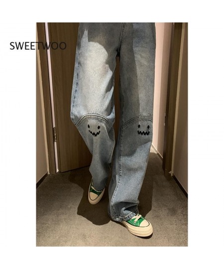 Women Jeans High Waist Straight Baggy Fashion Pants Streetwear Harajuku Vintage Casual Female Wide Leg Denim Trouser $49.17 -...