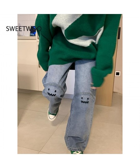 Women Jeans High Waist Straight Baggy Fashion Pants Streetwear Harajuku Vintage Casual Female Wide Leg Denim Trouser $49.17 -...