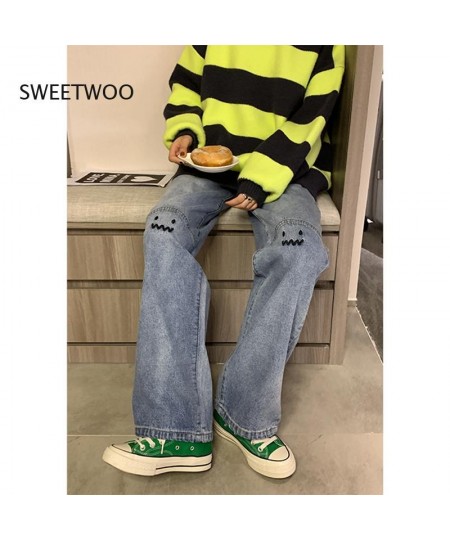 Women Jeans High Waist Straight Baggy Fashion Pants Streetwear Harajuku Vintage Casual Female Wide Leg Denim Trouser $49.17 -...