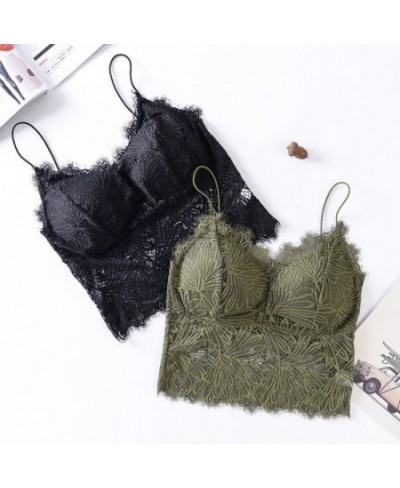 Women's bra with padding straps women's wrapped chest straps vests thin straps lace no steel ring beautiful back $14.84 - Und...