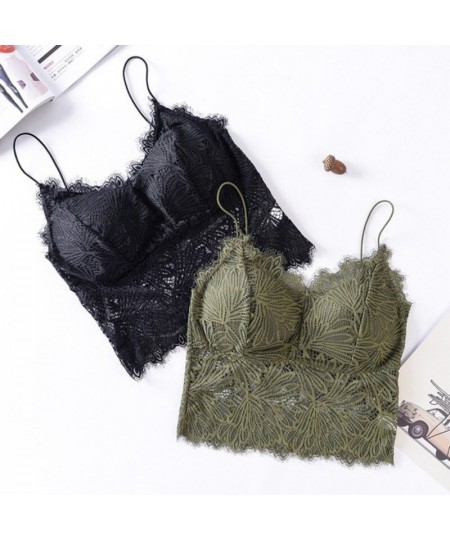 Women's bra with padding straps women's wrapped chest straps vests thin straps lace no steel ring beautiful back $14.84 - Und...