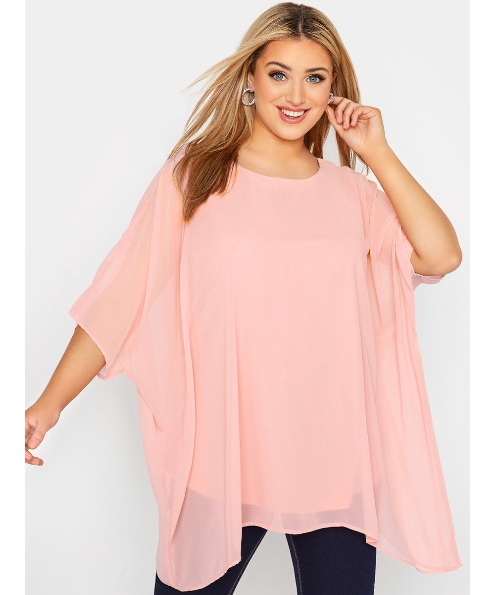 Plus Size Loose Batwing Sleeve Elegant Summer Cape Blouse Women 3/4 Sleeve Casual Work Office Tunic Tops Large Size Clothing ...