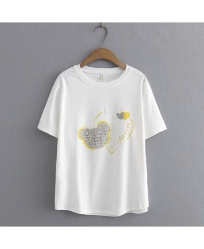 Plus Size Women's XL-4XL Full Cotton Short Sleeve Summer T-shirts Oversized Casual A-line Tops Large Size Female Shirts $48.9...