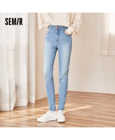 Jeans Women Self-Cultivation And Old Feet Pants Show Leg Length 2023 Winter New Warm Trousers $66.77 - Jeans