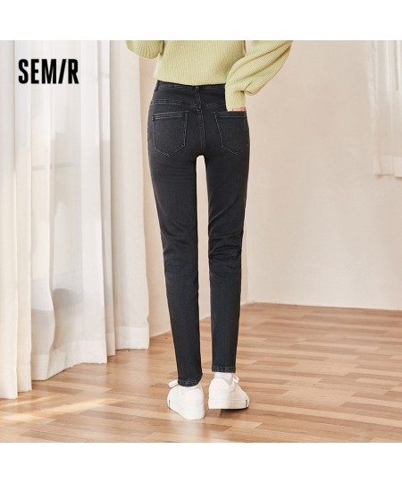 Jeans Women Self-Cultivation And Old Feet Pants Show Leg Length 2023 Winter New Warm Trousers $66.77 - Jeans