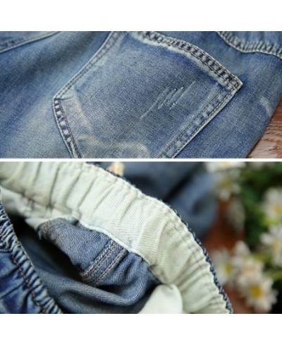 Vintage Floral Embroidered Ripped Jeans For Women High Waist Jeans Female Loose Denim Pants Capris Vaqueros Mujer $61.77 - Jeans