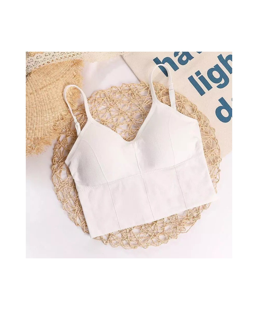 Casual U-shaped Backless Bra Adjustable Strap Tube Top Women Spaghetti Strap Crop Top Sexy Lingerie Sport Fashion Streetwear ...