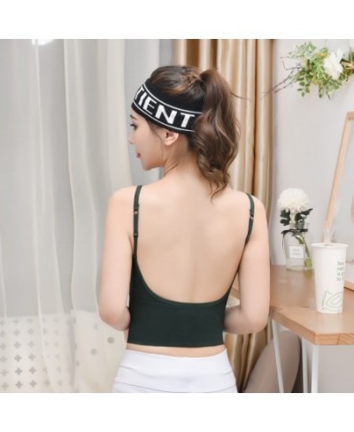 Casual U-shaped Backless Bra Adjustable Strap Tube Top Women Spaghetti Strap Crop Top Sexy Lingerie Sport Fashion Streetwear ...