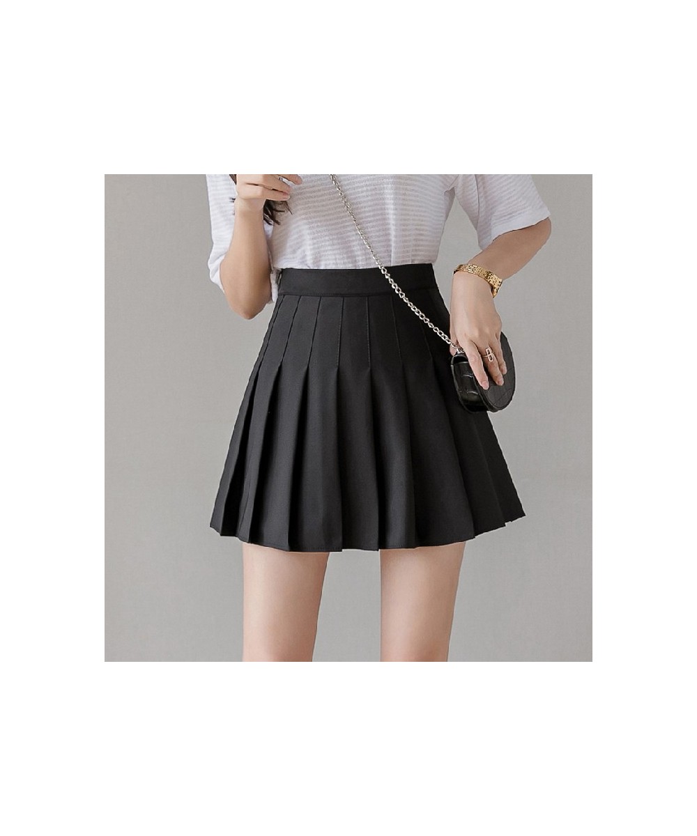 Prepply Style Classic Solid Pleated Skirt Women 2023 Summer Mini Skirts High Waist Purple White Dance Skirt S09 $29.68 - Skirts