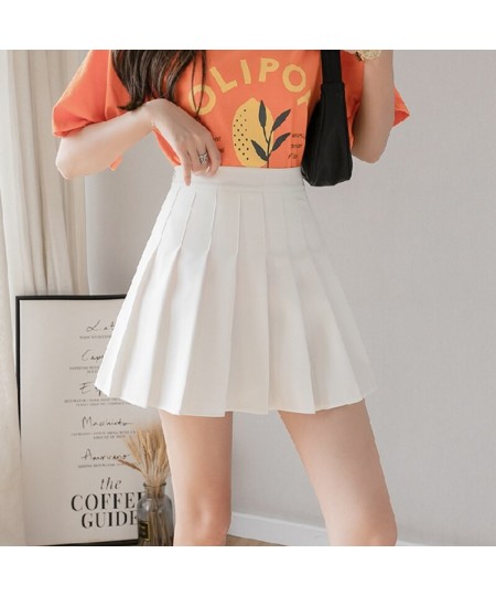 Prepply Style Classic Solid Pleated Skirt Women 2023 Summer Mini Skirts High Waist Purple White Dance Skirt S09 $29.68 - Skirts