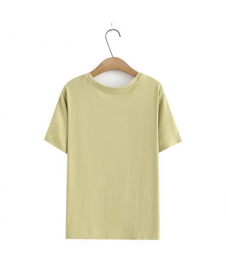 Plus Size Women Basics T-Shirt 2023 Summer Short Sleeve Cotton Tops Loose Four Color Tees Oversized Curve Clothes L7-2333 $36...