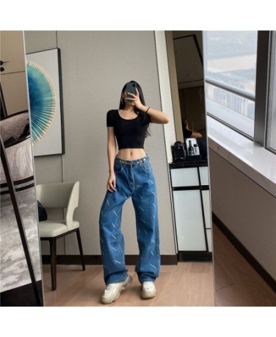 Woman Jeans High Waist Clothes Wide Leg Denim Clothing Blue Streetwear Vintage Quality 2023 Fashion Harajuku Straight Pants $...