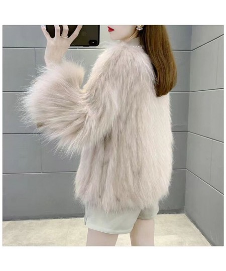 Pearl Turn Down Collarr Jacket Korean Warm Winter Cotton Thickened Imitation Fur Plus Fashion Short Coat Women $94.78 - Jacke...