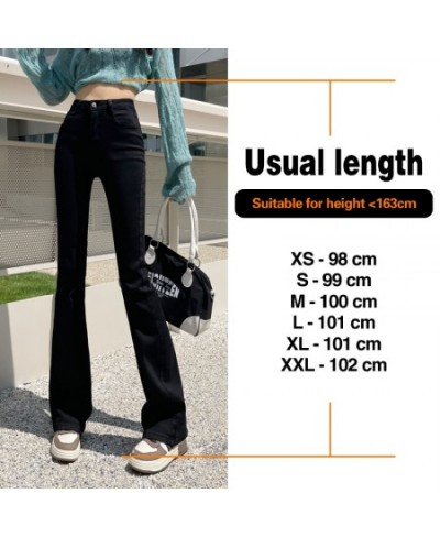 Elasticity Jeans Women's Skinny Flared Pants Korean Fashion Y2K High Waist Slim Black Pants Streetwear Spring Female Clothing...