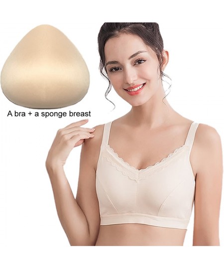 Bra Mastectomy Bra + Sponge Prosthesis Breast Formation Fake Breast Enhancer $39.40 - Underwear