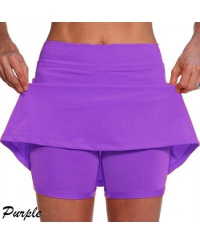 5Colors Women's Fashion Solid Color Running Skirt with Pockets Tennis Golf Sports Hot Workout Shorts Gym Skirt S-5XL $22.37 -...