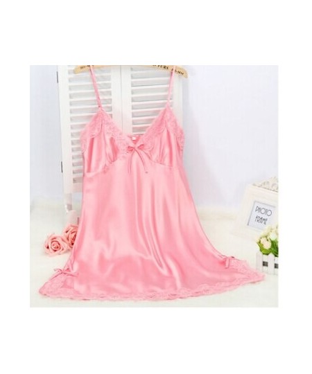 2023 Summer sexy night dress women silk slips ladies lace Slips sleepwear Plus SIZE XXL $23.20 - Underwear