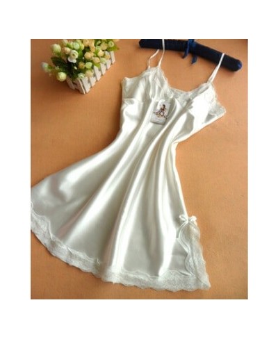 2023 Summer sexy night dress women silk slips ladies lace Slips sleepwear Plus SIZE XXL $23.20 - Underwear