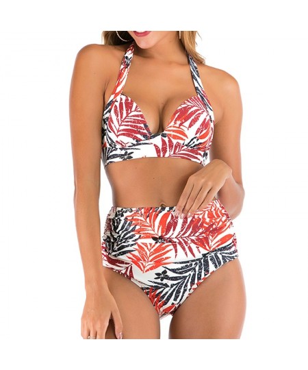 Plus Size Bikinis 2022 Push Up Swimsuit Women Halter Swimwear Female High Waist Bathing Suit Bathers Mayo Biquine XXL $28.05 ...