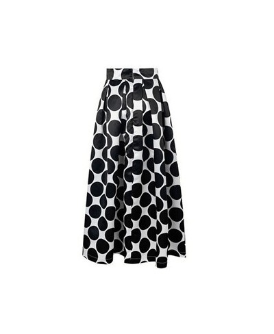 Summer Women A-Line Long Skirt Elegant French Style Retro Skirt Fashion High Waist Slim Polka Dot Large A-Line Skirts $28.54 ...