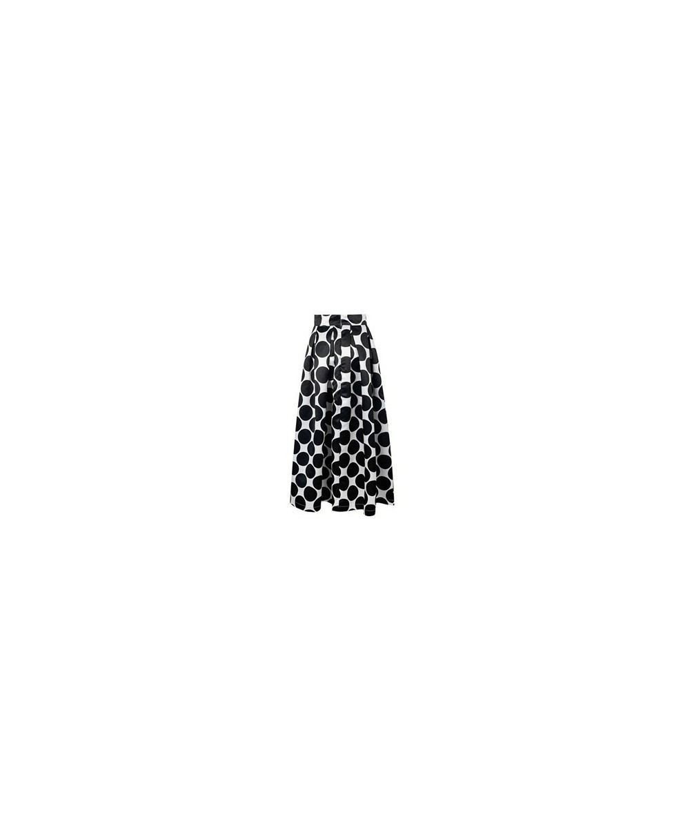 Summer Women A-Line Long Skirt Elegant French Style Retro Skirt Fashion High Waist Slim Polka Dot Large A-Line Skirts $28.54 ...