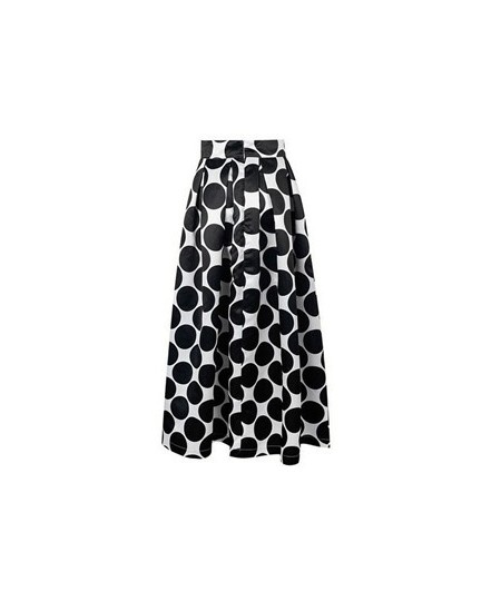 Summer Women A-Line Long Skirt Elegant French Style Retro Skirt Fashion High Waist Slim Polka Dot Large A-Line Skirts $28.54 ...