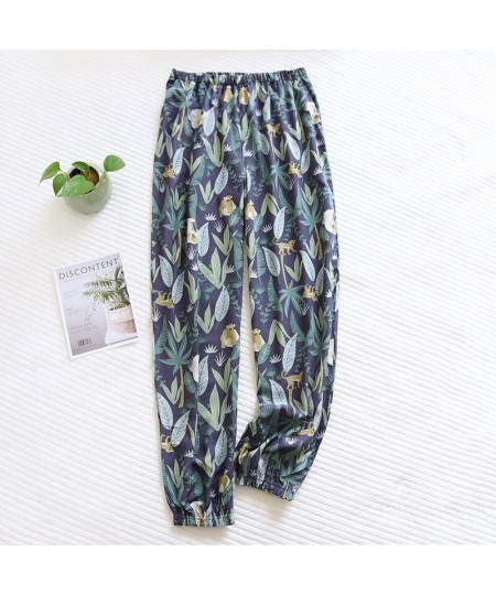 Women's New Viscose Trouser Short Multicolor Loose Spring And Summer Beam Leg Pants Thin Section Can Be Worn Outside Air Con ...